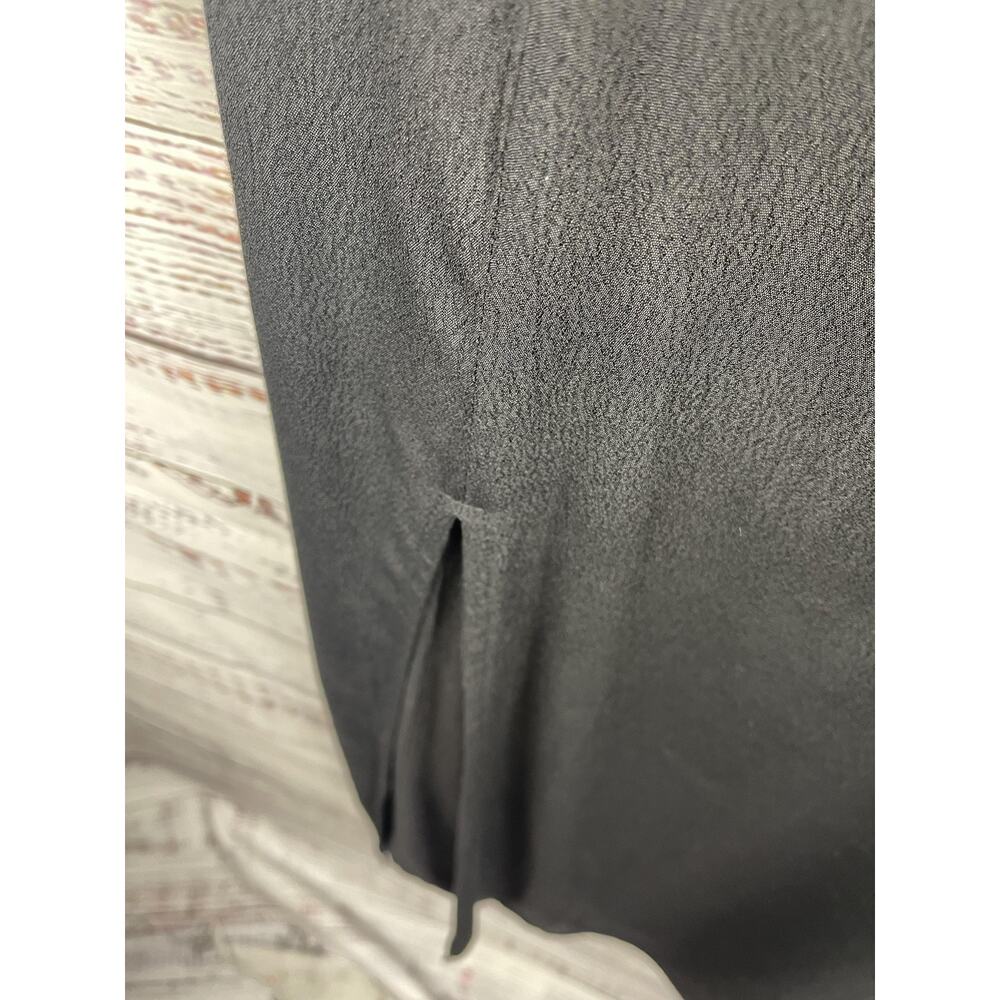 LBLC The Label Dress Women's Small Black Cutout Back Puff Sleeve Maxi Side Slit - Picture 8 of 14